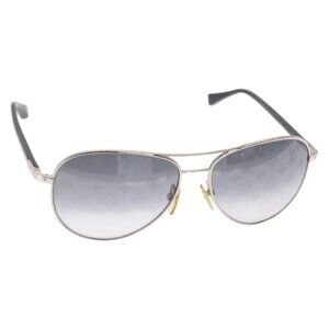 LOUIS VUITTON Conspiration Sunglasses metal Silver LV Auth 159184